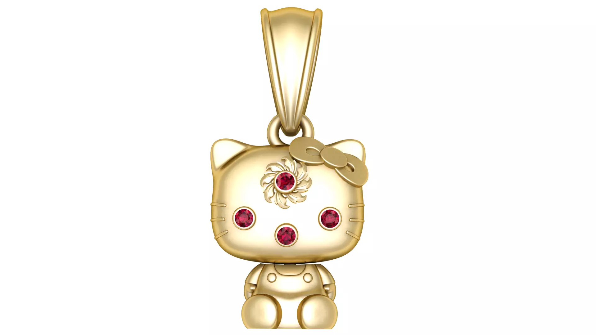 CAT GOLD PENDENT 3D print model_0