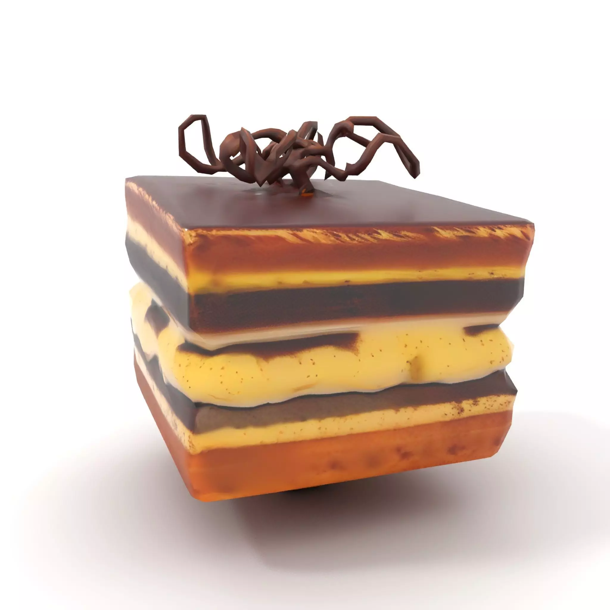 Chocolate Tiramisu Slice model pack Low-poly 3D model_14