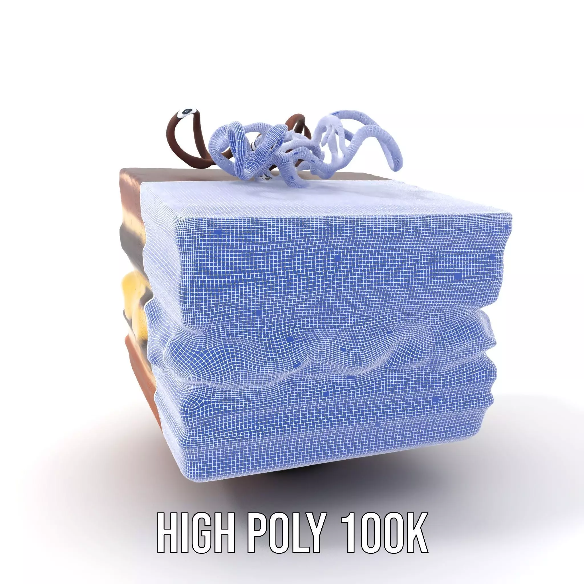 Chocolate Tiramisu Slice model pack Low-poly 3D model_4