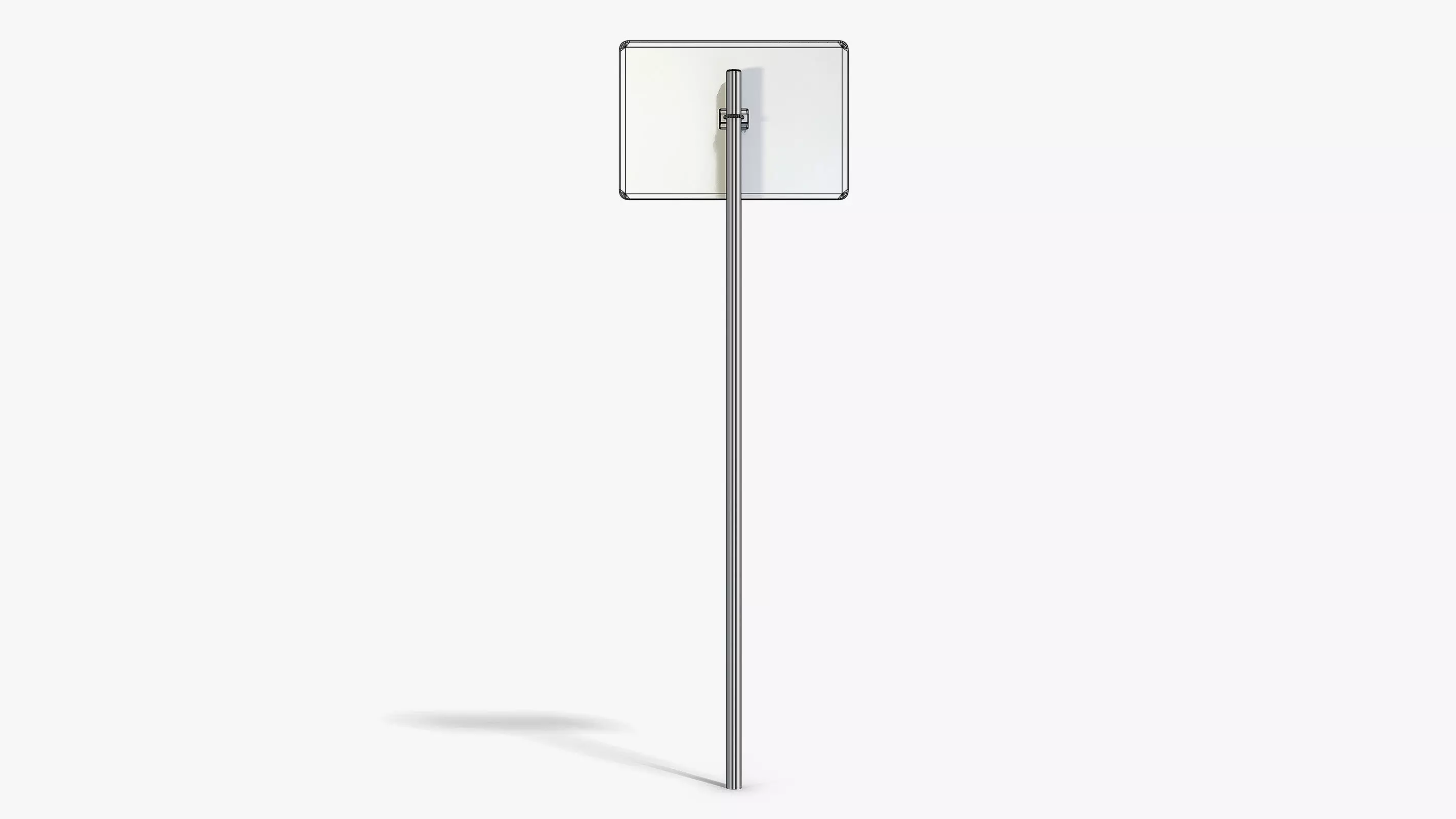 Damaged Construction Zone Sign Low-poly 3D model_9