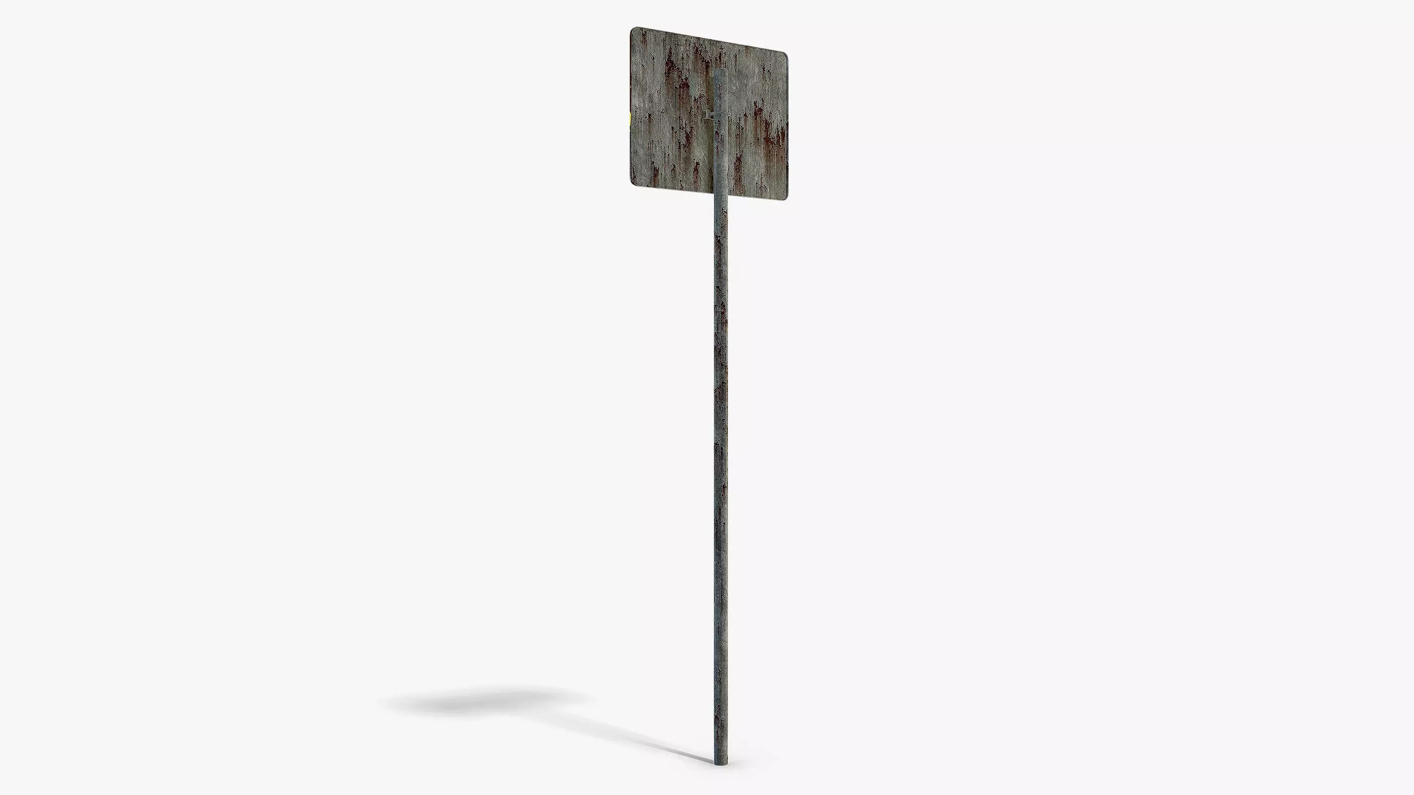 Damaged Construction Zone Sign Low-poly 3D model_4