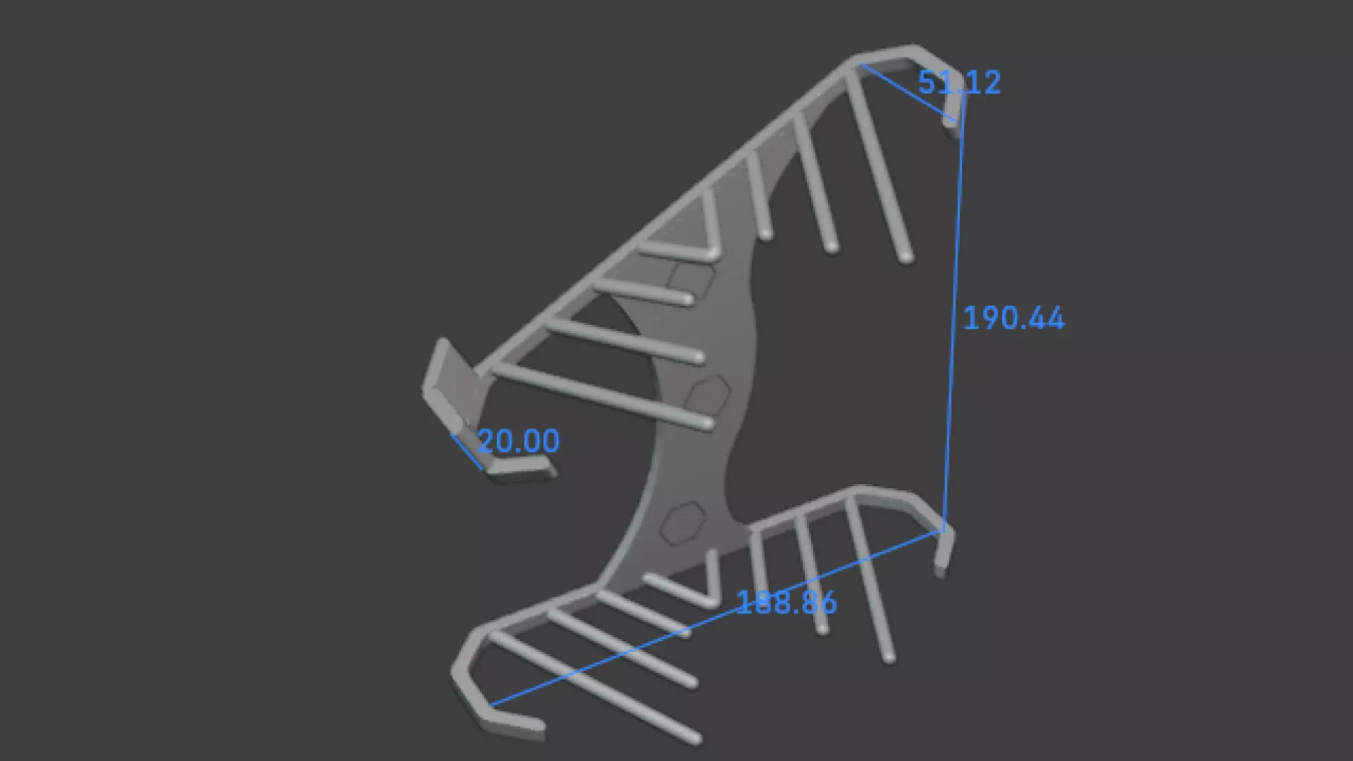 Wall Mount Shoe Display V2 3D print model_2