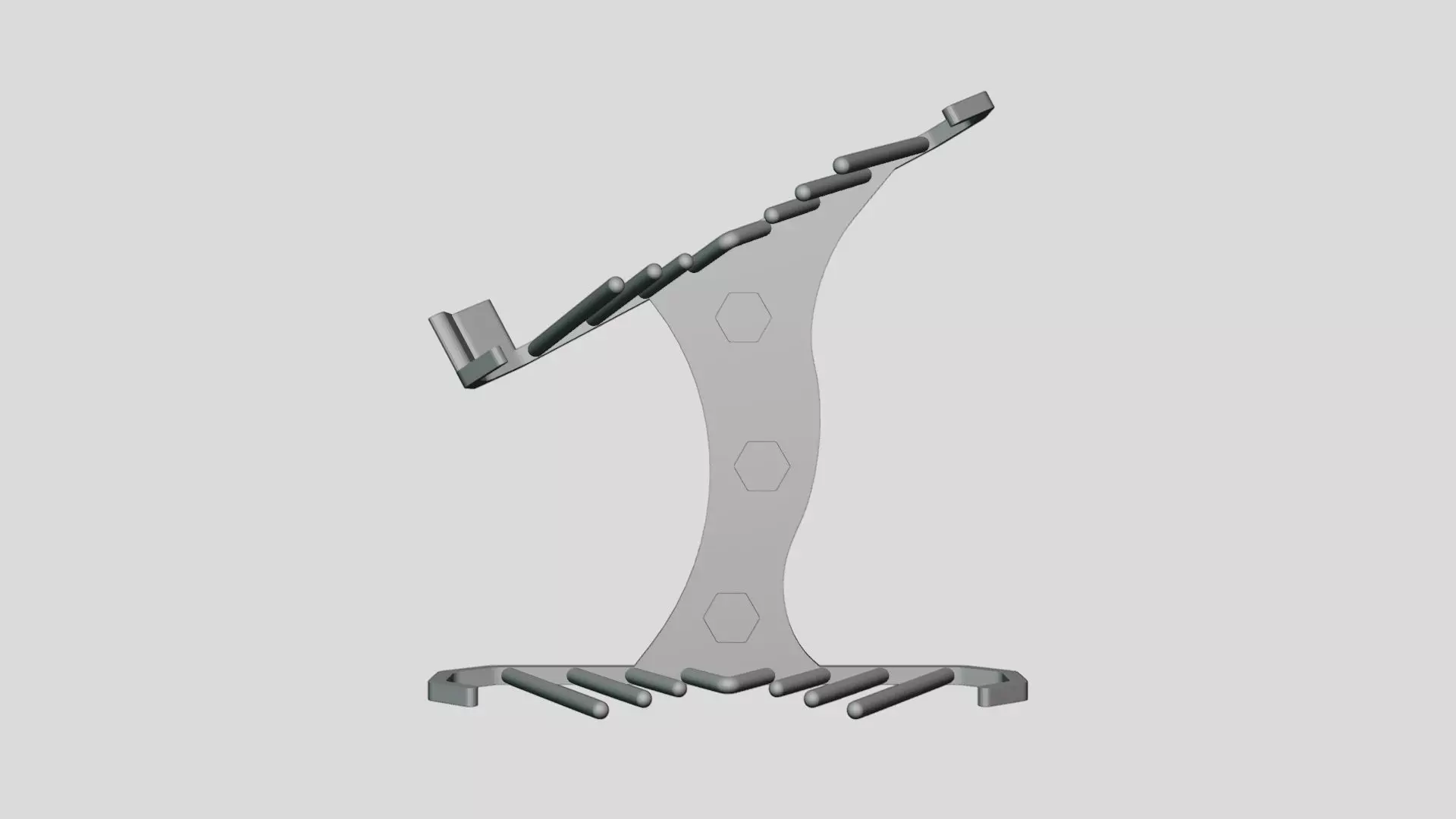 Wall Mount Shoe Display V2 3D print model_3