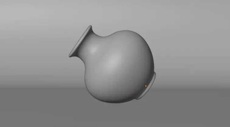 Blue Gradient Ceramic Vase  Modern Vase for Interior Design 3D model_5