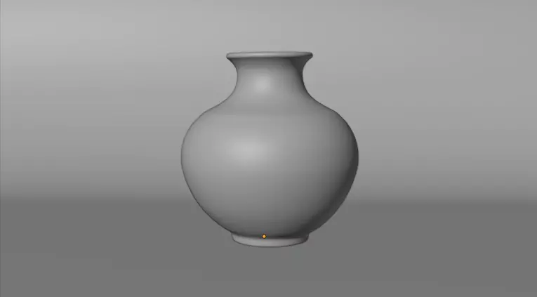 Blue Gradient Ceramic Vase  Modern Vase for Interior Design 3D model_4