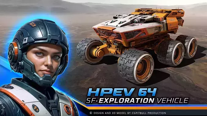 HPEV - Rover Low-poly 3D model