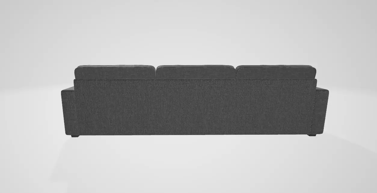 L-Shaped Convertible Sectional Sofa with 190L Storage Chaise Low-poly 3D model_10