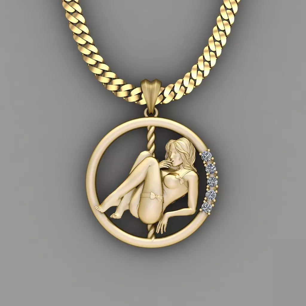 Figur Bondage Girl LUCY Statue Erotic pendant 3d print model 3D print model