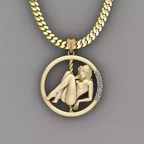 Figur Bondage Girl LUCY Statue Erotic pendant 3d print model