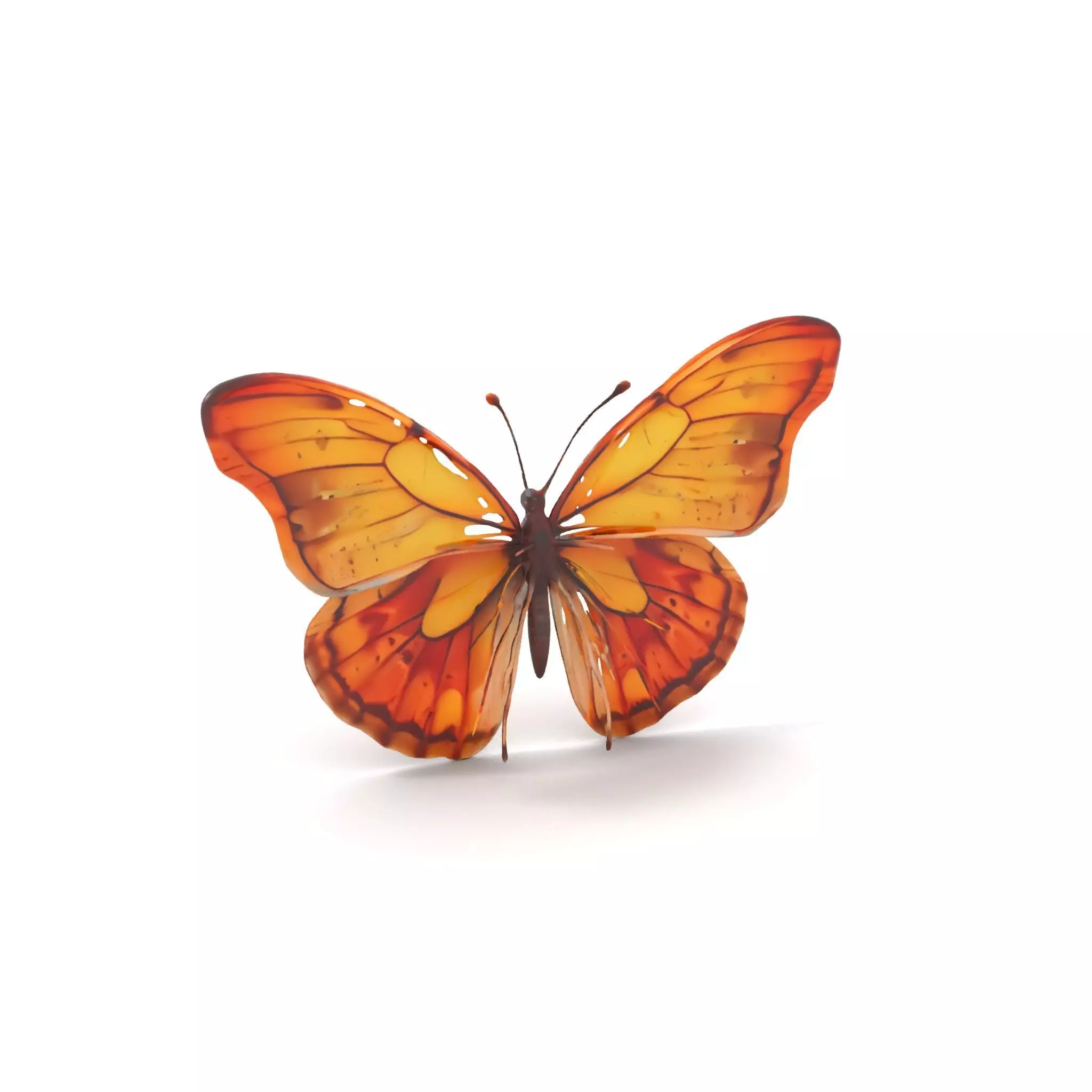 Elegant Monarch Butterfly model pack Low-poly 3D model_0