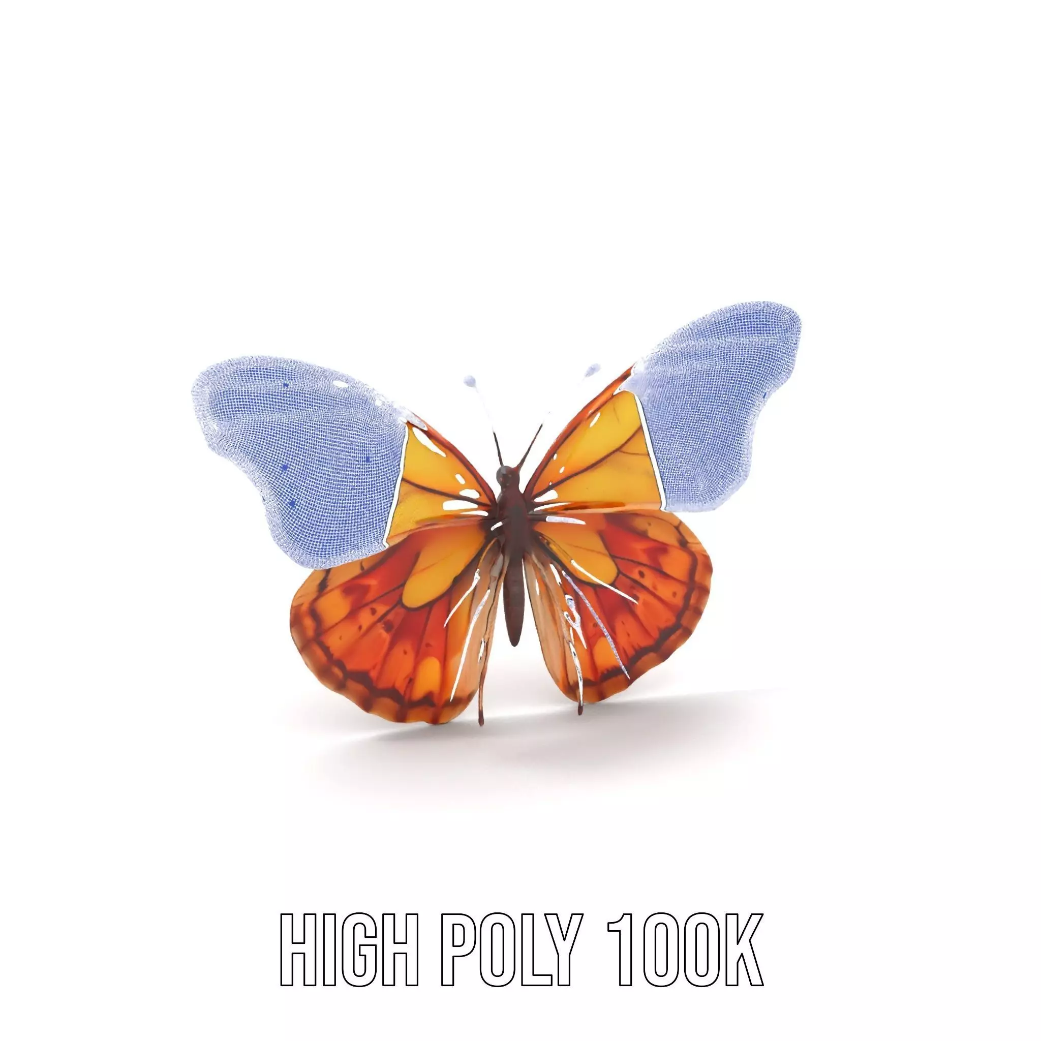 Elegant Monarch Butterfly model pack Low-poly 3D model_4