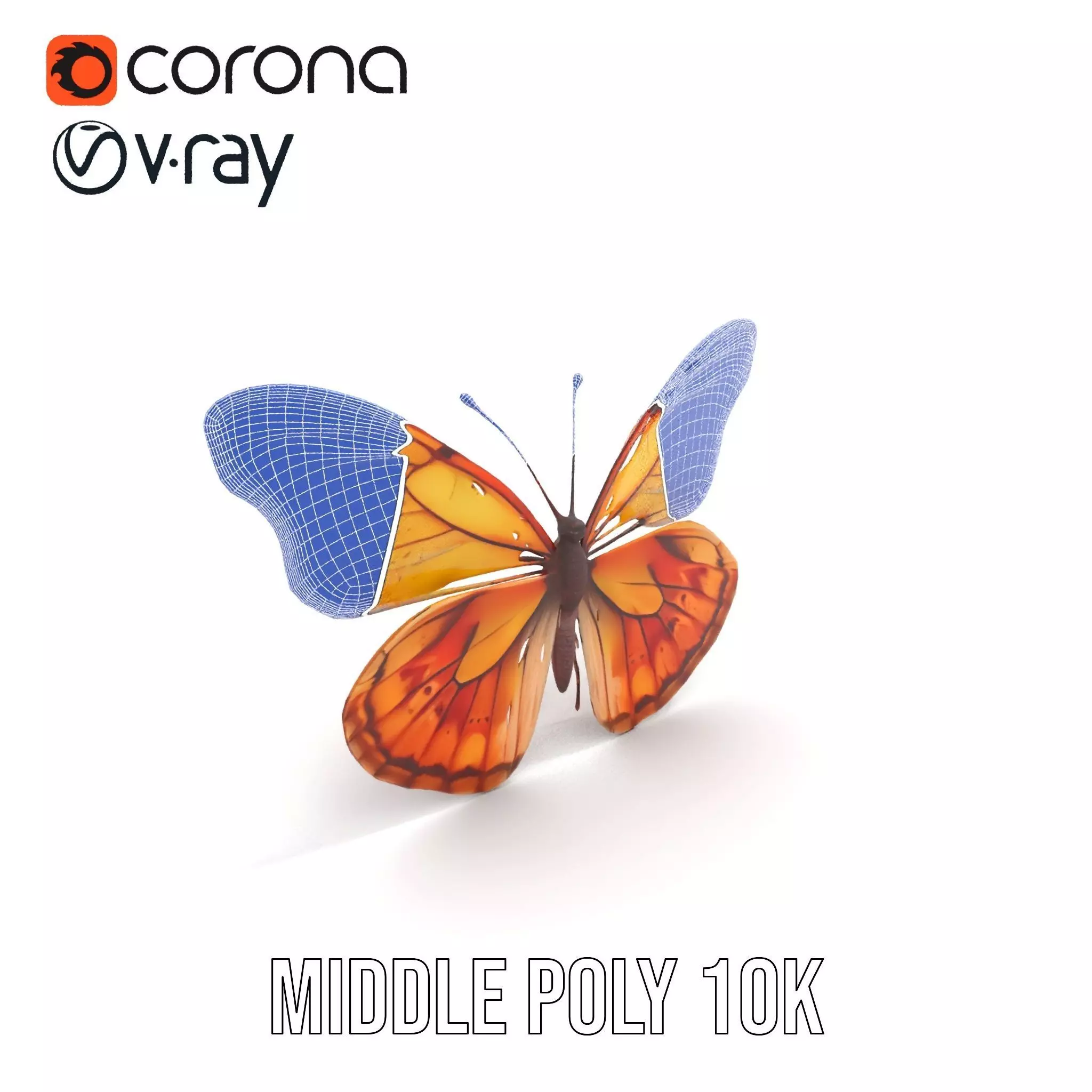 Elegant Monarch Butterfly model pack Low-poly 3D model_20