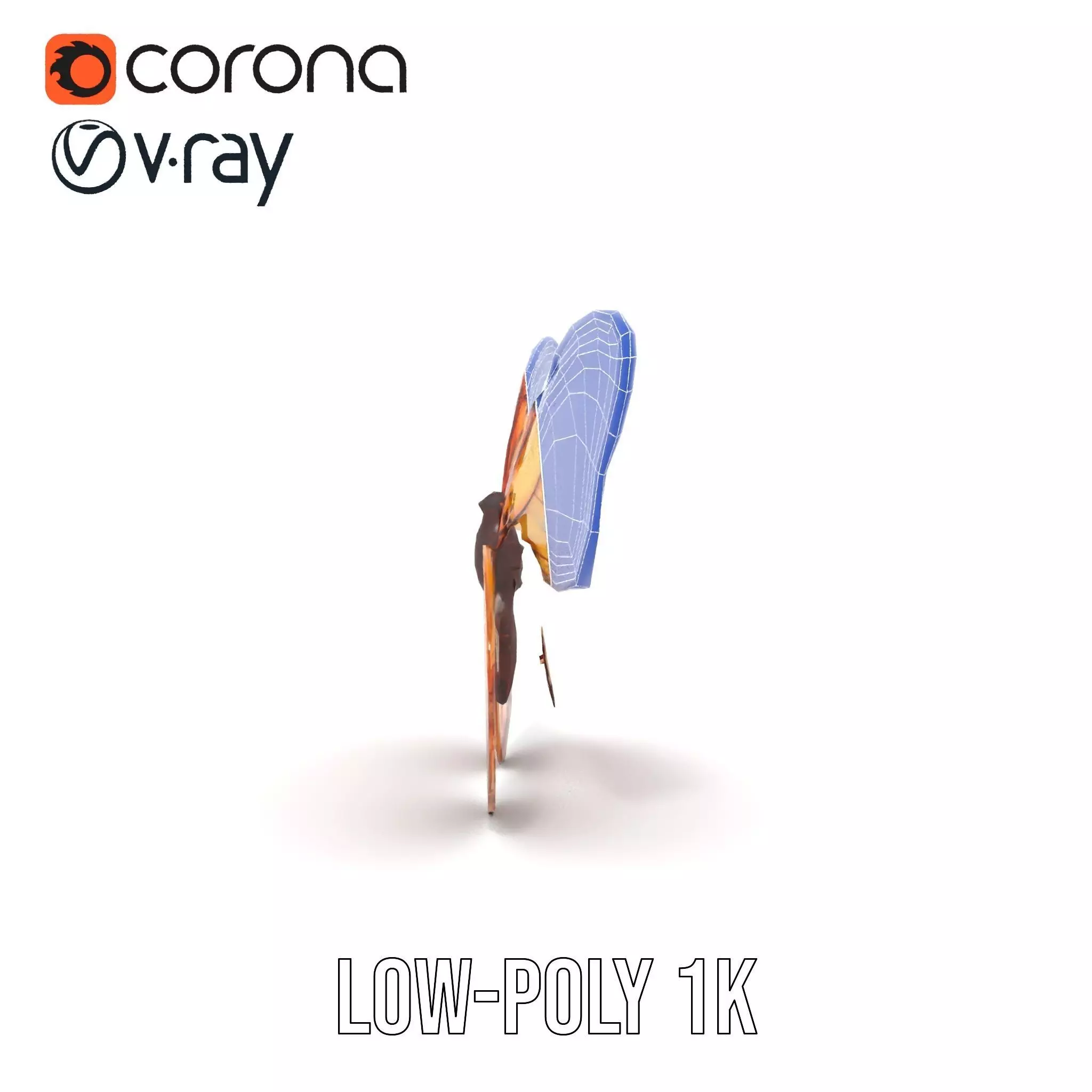 Elegant Monarch Butterfly model pack Low-poly 3D model_27