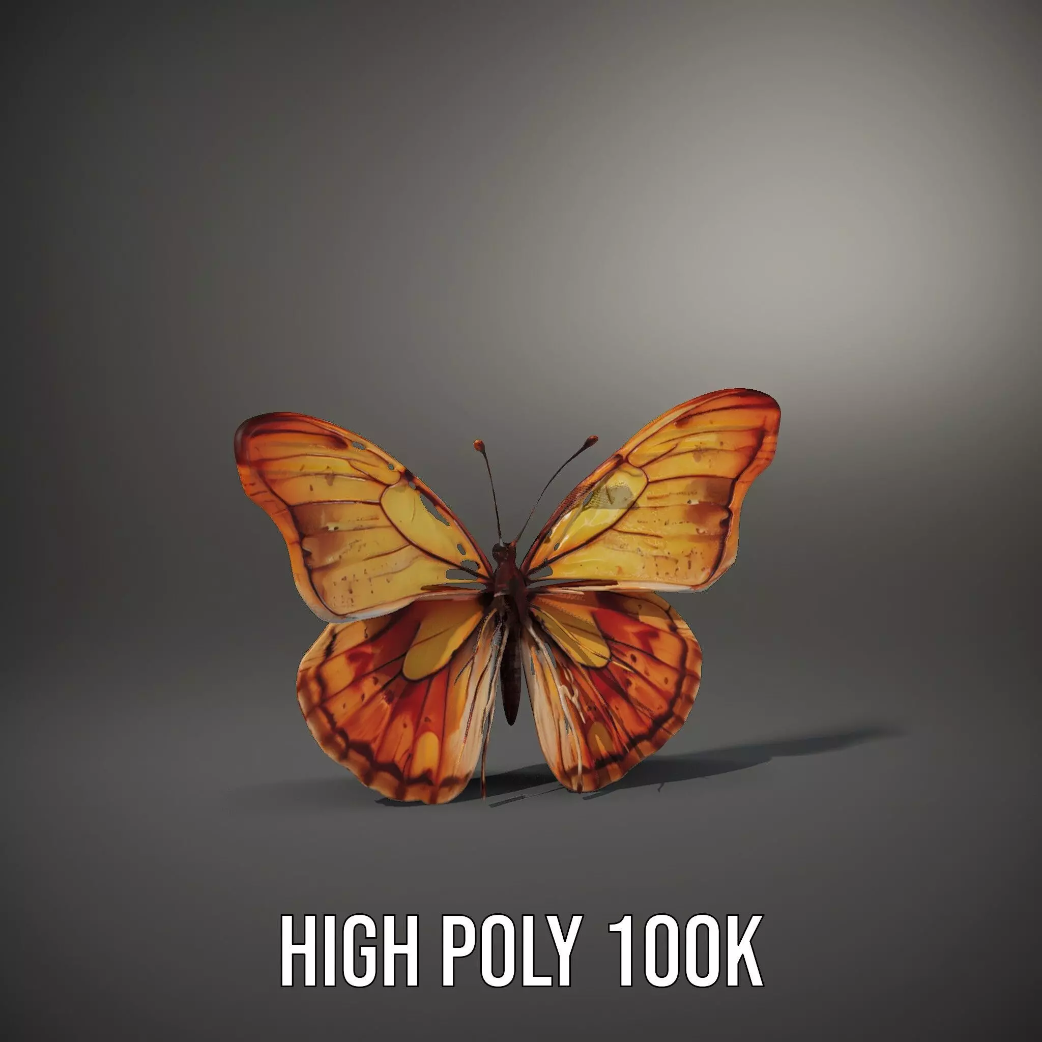 Elegant Monarch Butterfly model pack Low-poly 3D model_10