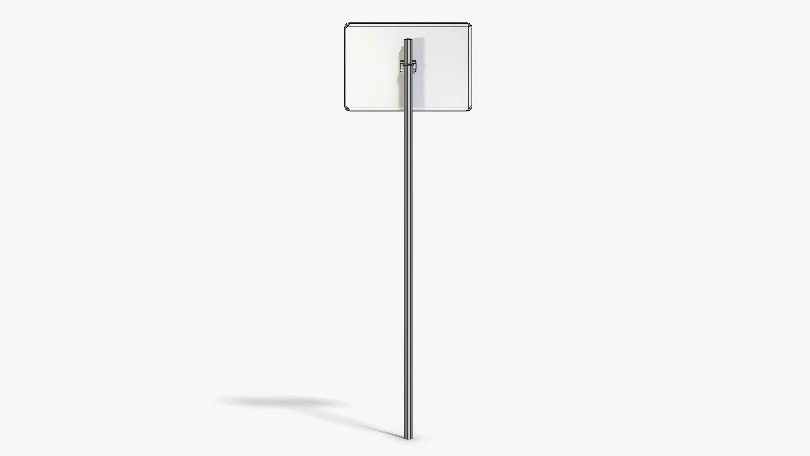 Wrong Way Sign Low-poly 3D model_9