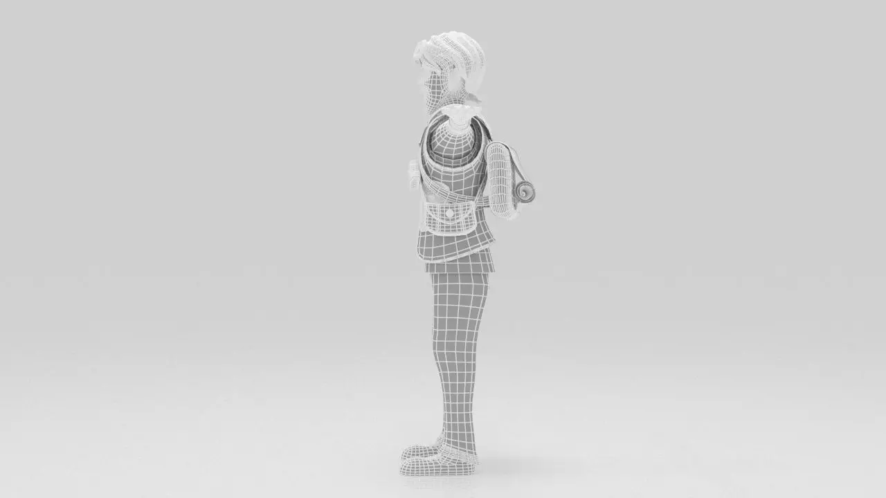 Character Armo Rigged  Low-poly 3D model_10
