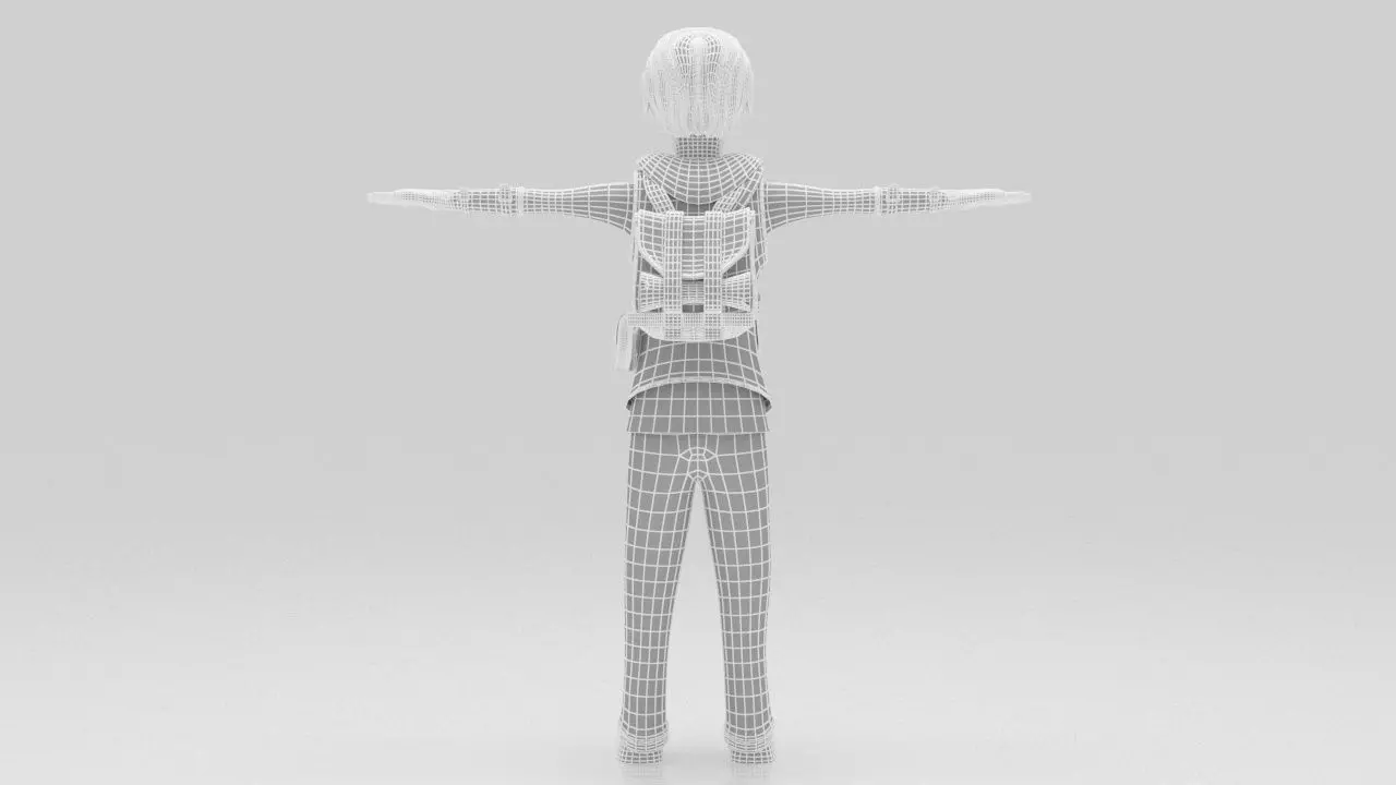 Character Armo Rigged  Low-poly 3D model_11