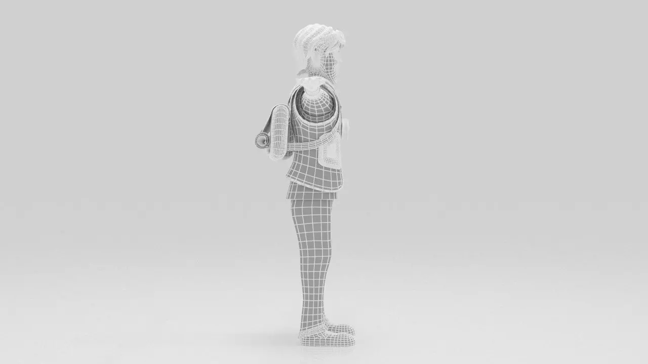 Character Armo Rigged  Low-poly 3D model_12