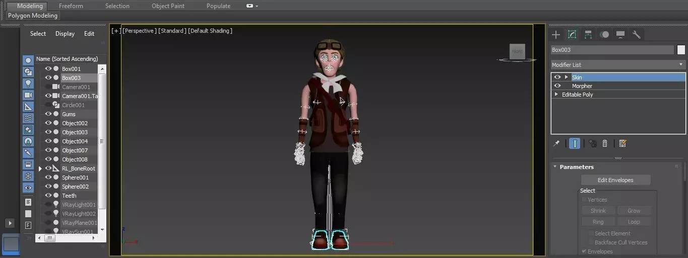 Character Armo Rigged  Low-poly 3D model_13