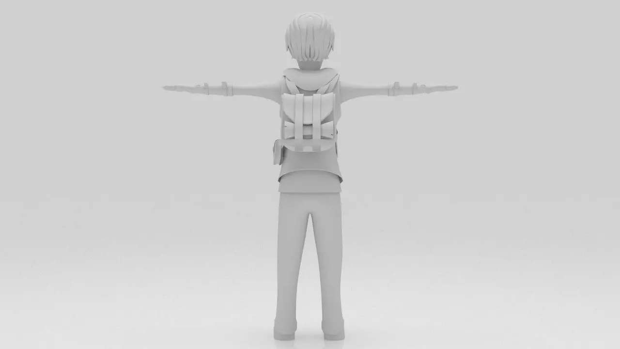 Character Armo Rigged  Low-poly 3D model_7