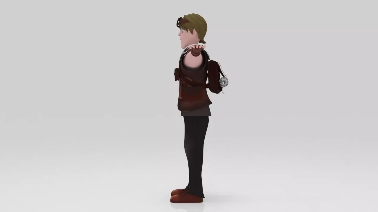 Character Armo Rigged  Low-poly 3D model_2