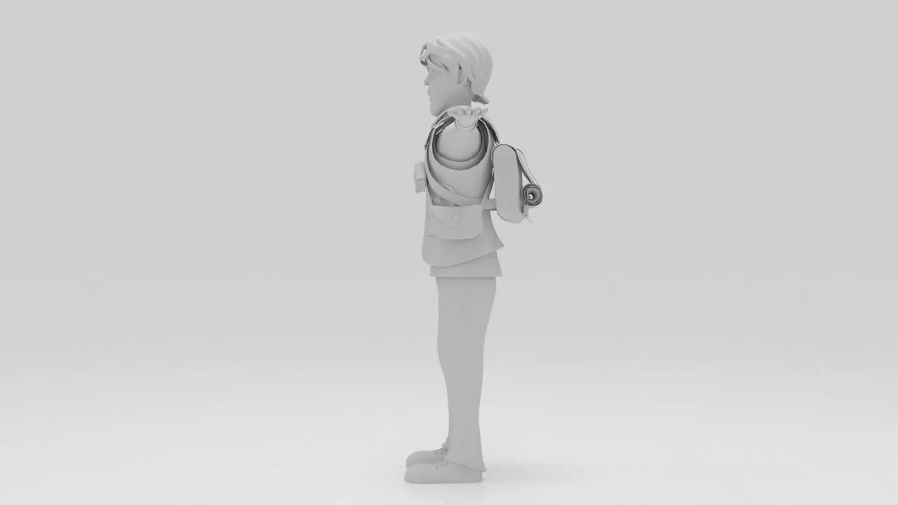 Character Armo Rigged  Low-poly 3D model_6