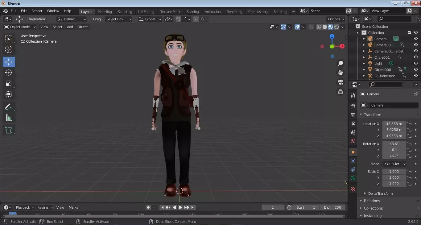 Character Armo Rigged  Low-poly 3D model_14