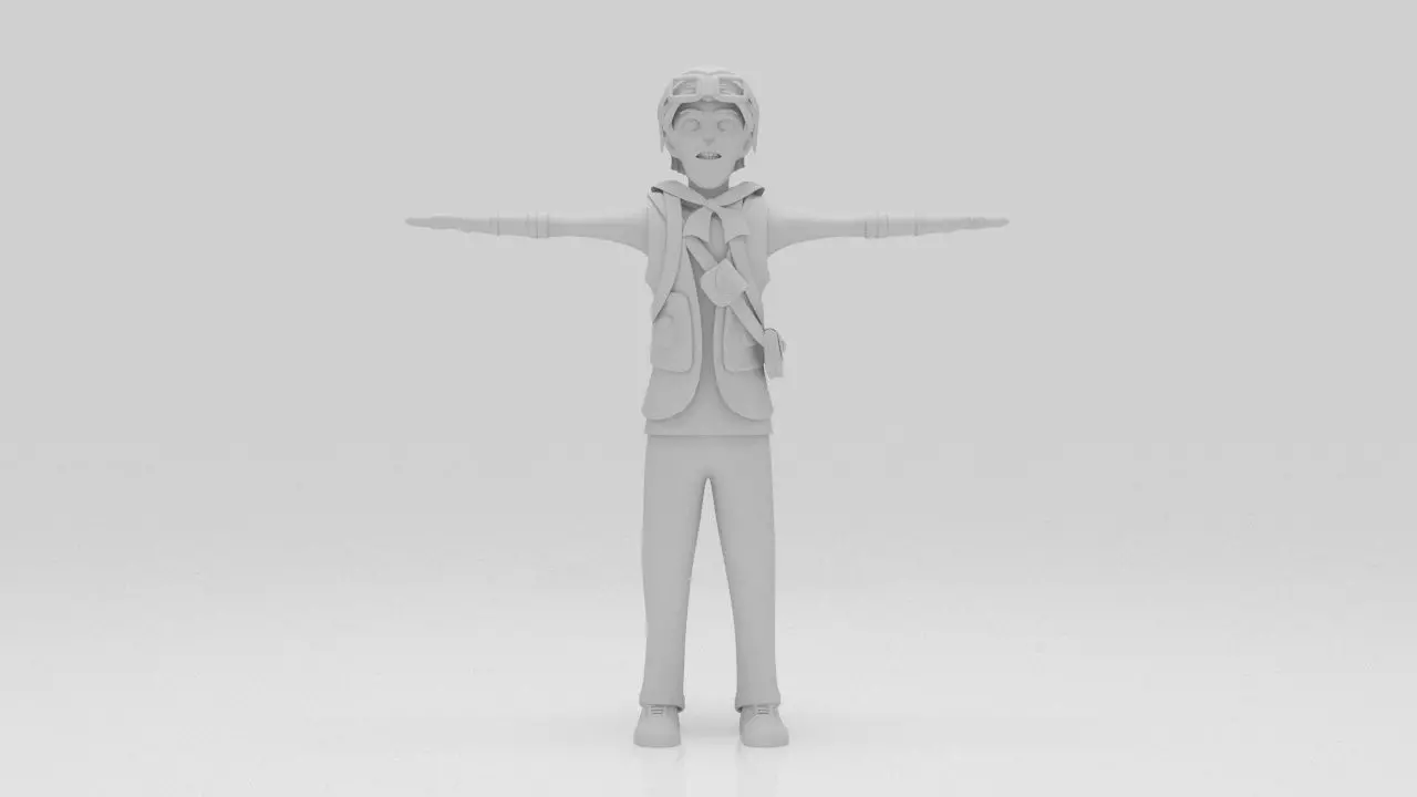 Character Armo Rigged  Low-poly 3D model_5