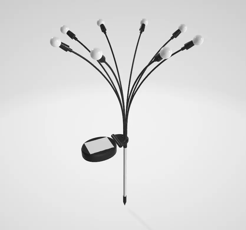 LED glowing firefly lights solar wind plug park lights Low-poly 3D model