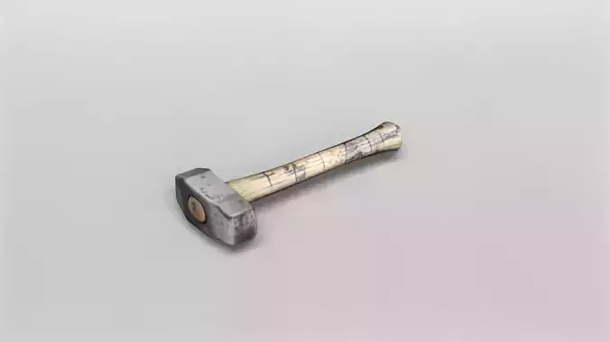 Realistic Vintage Sledgehammer 3D Model