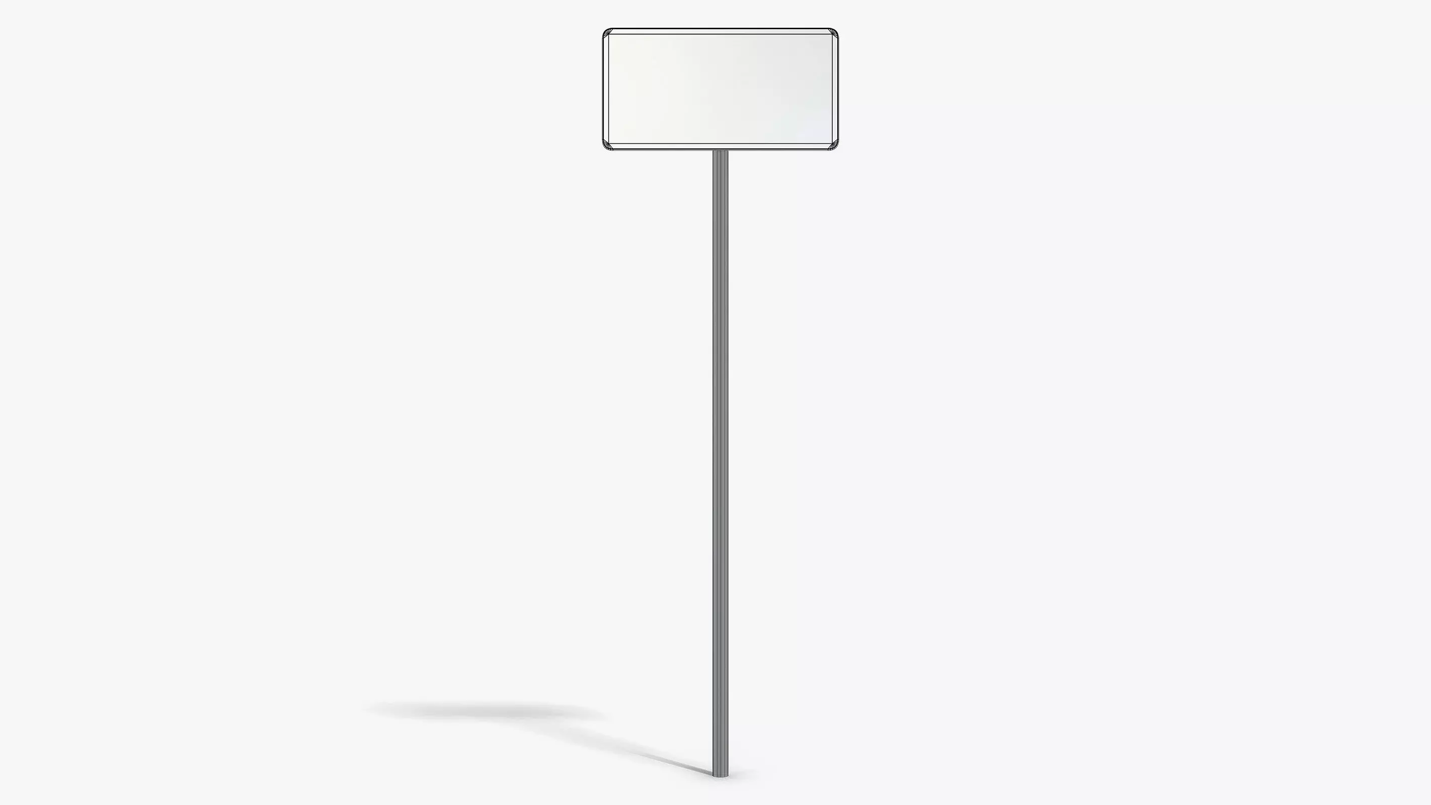 Go Left Sign Low-poly 3D model_6