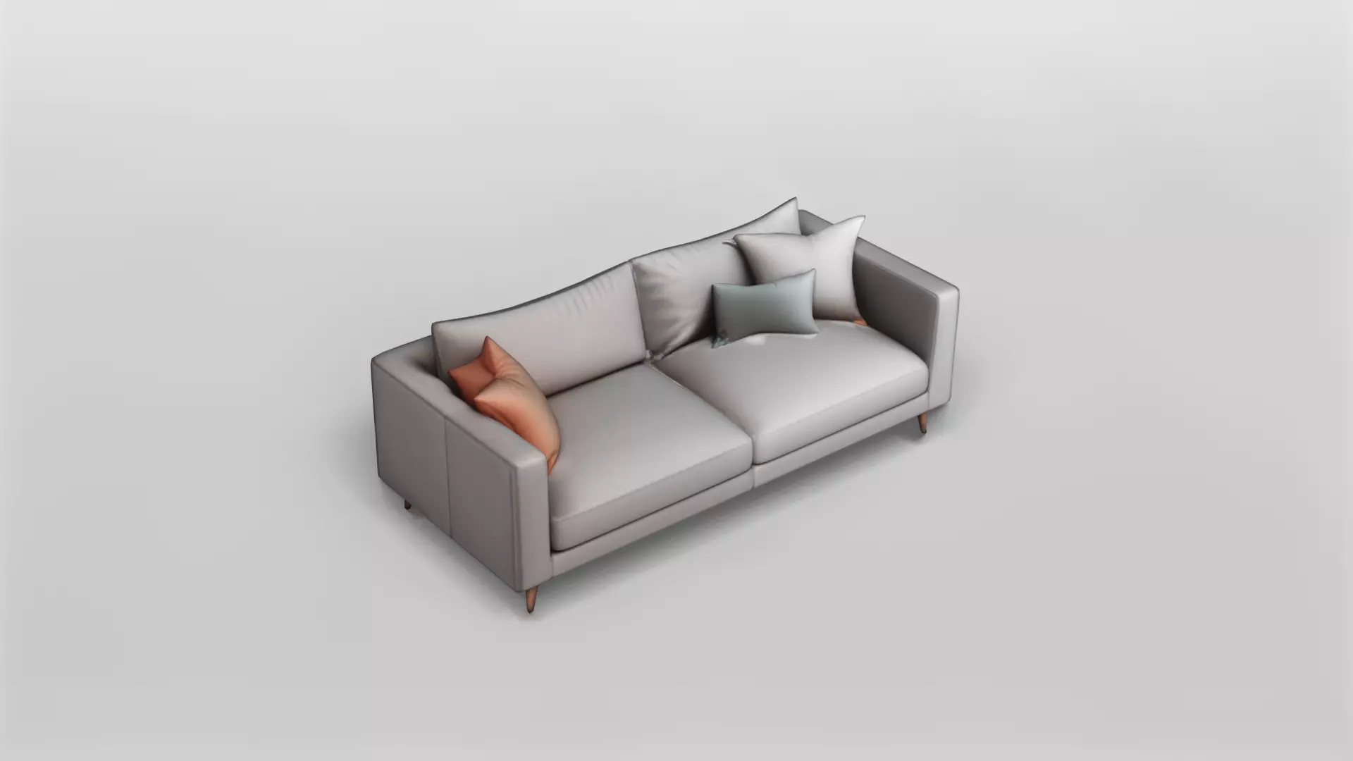 Modern Minimalist Fabric Sofa 3D Model 3D model_0