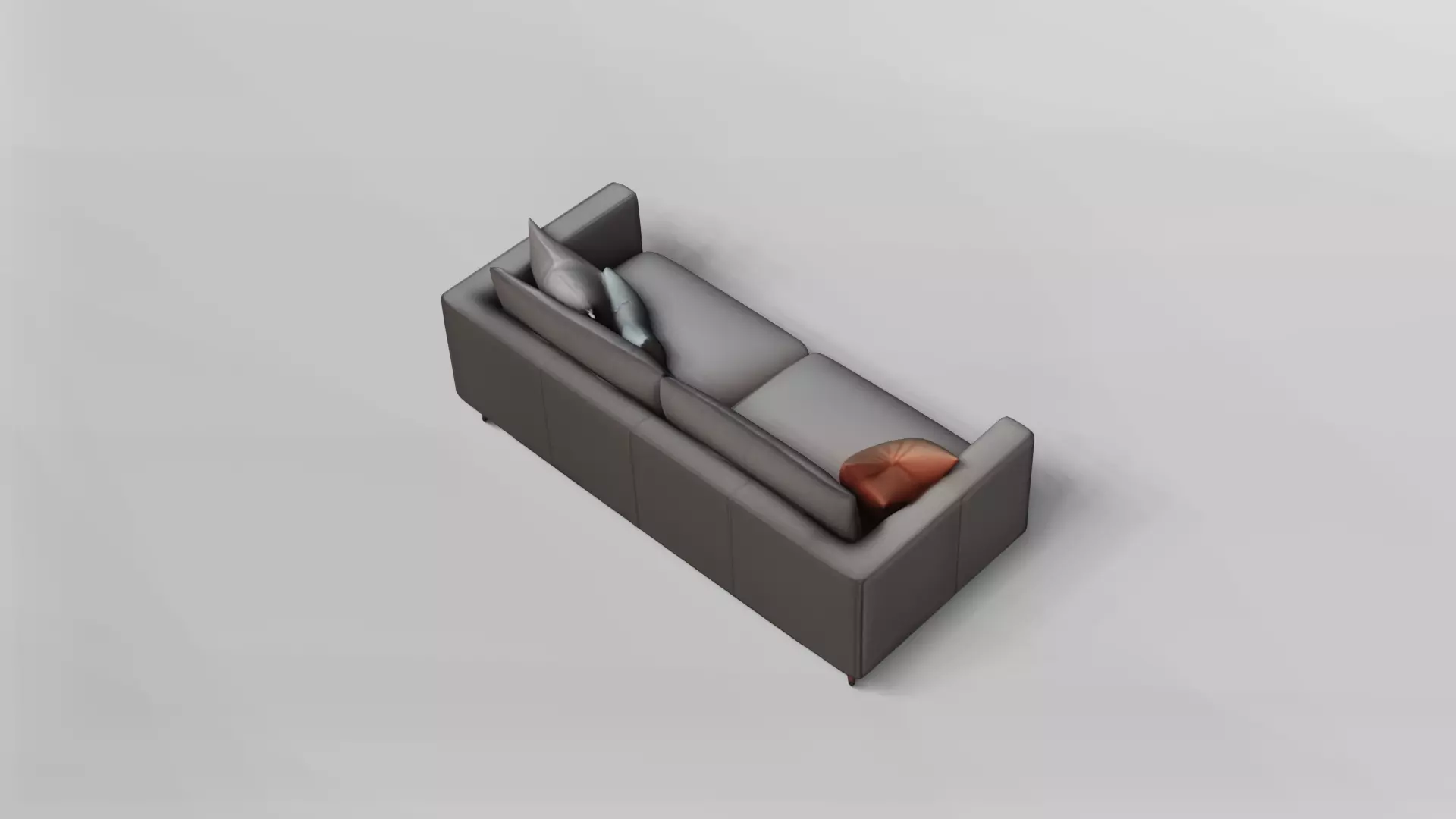 Modern Minimalist Fabric Sofa 3D Model 3D model_4