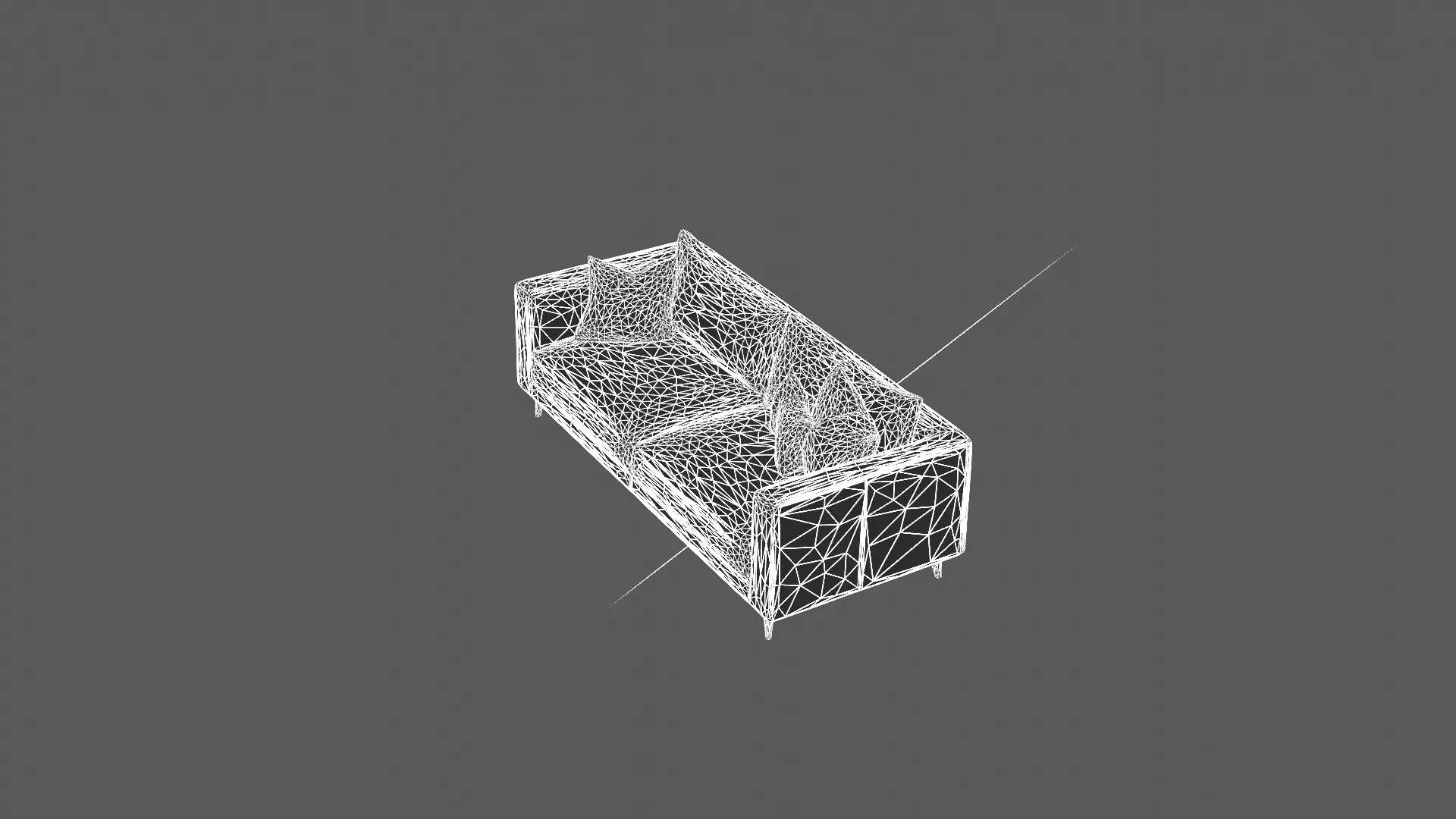 Modern Minimalist Fabric Sofa 3D Model 3D model_7