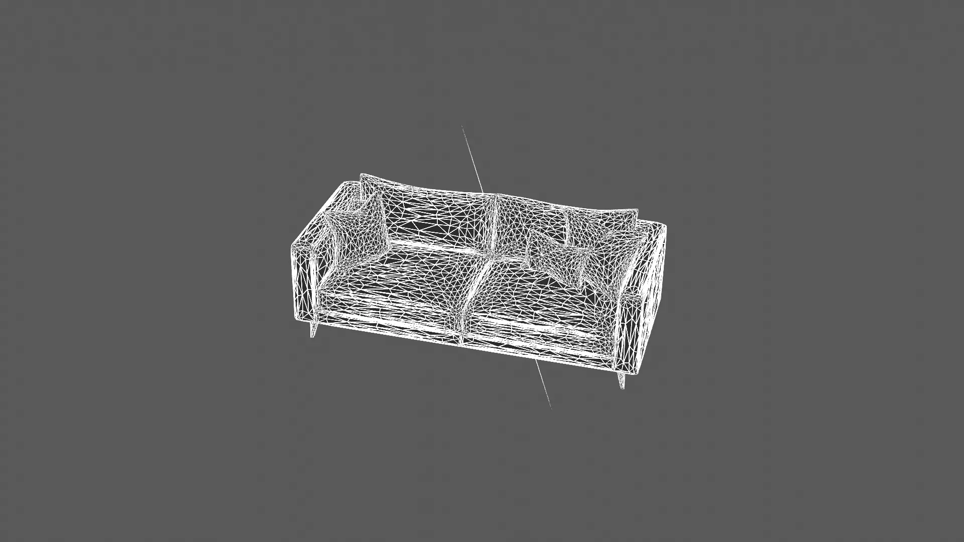 Modern Minimalist Fabric Sofa 3D Model 3D model_6