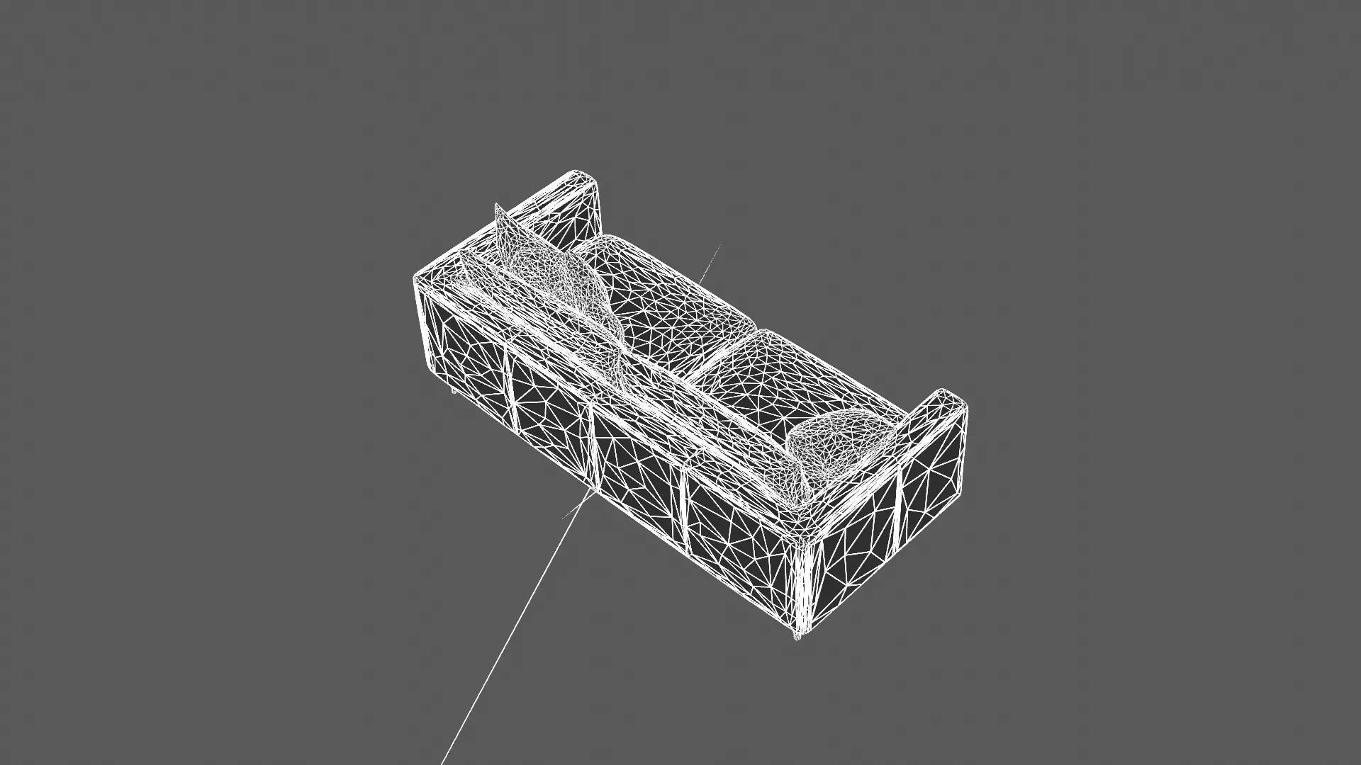 Modern Minimalist Fabric Sofa 3D Model 3D model_9