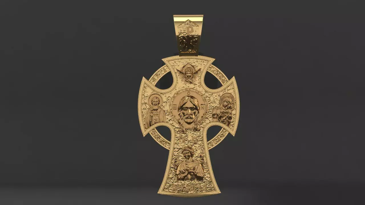 The Orthodox cross Saint Nicholas the Wonderworker 3D print model