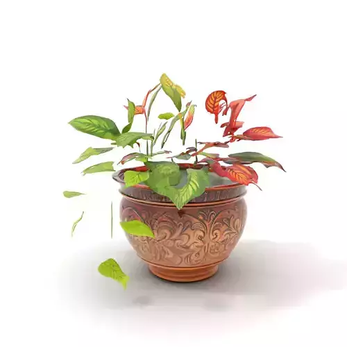 Ornamental Clay Planter model pack Low-poly 3D model