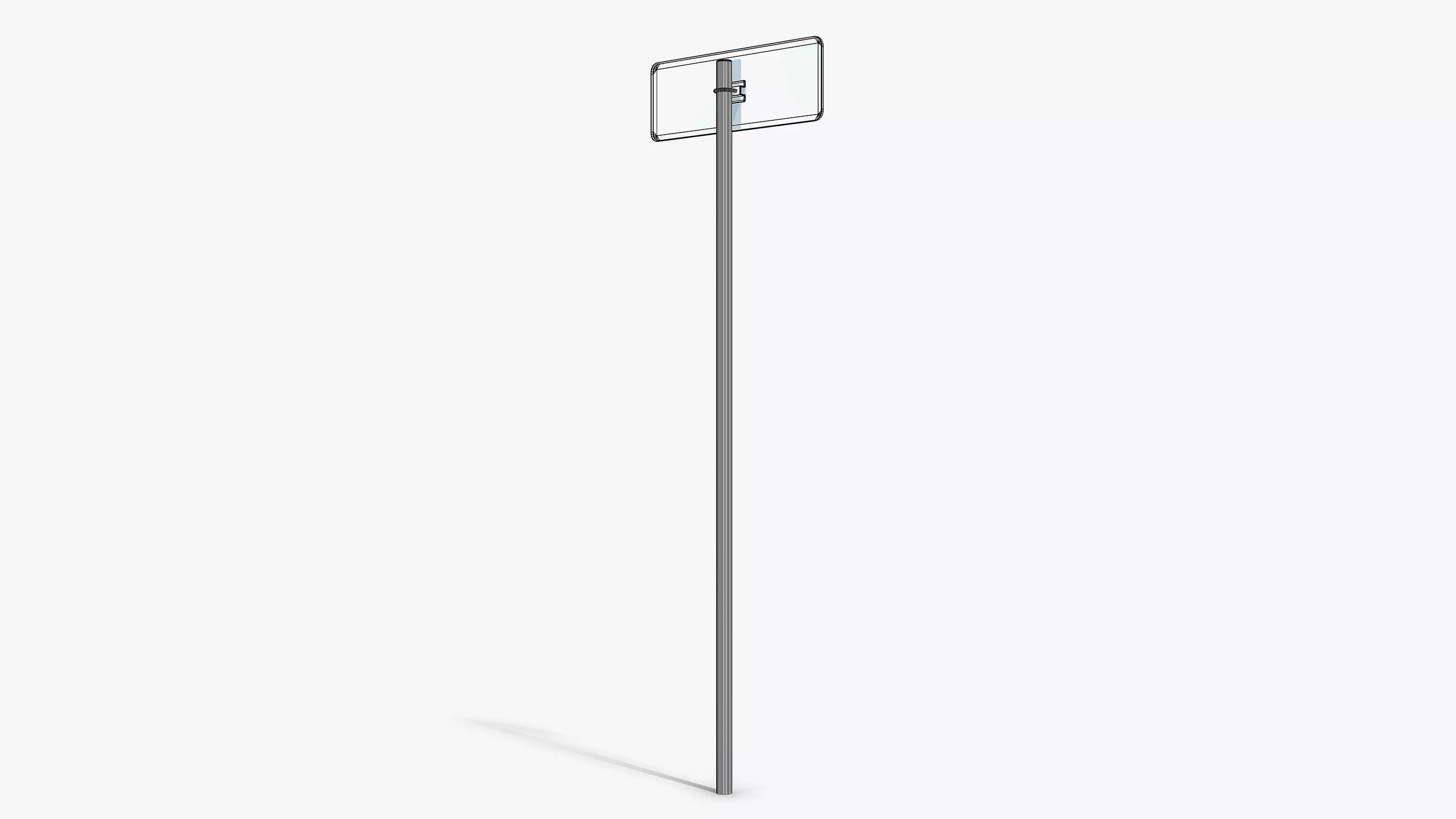 Damaged School Sign Low-poly 3D model_8