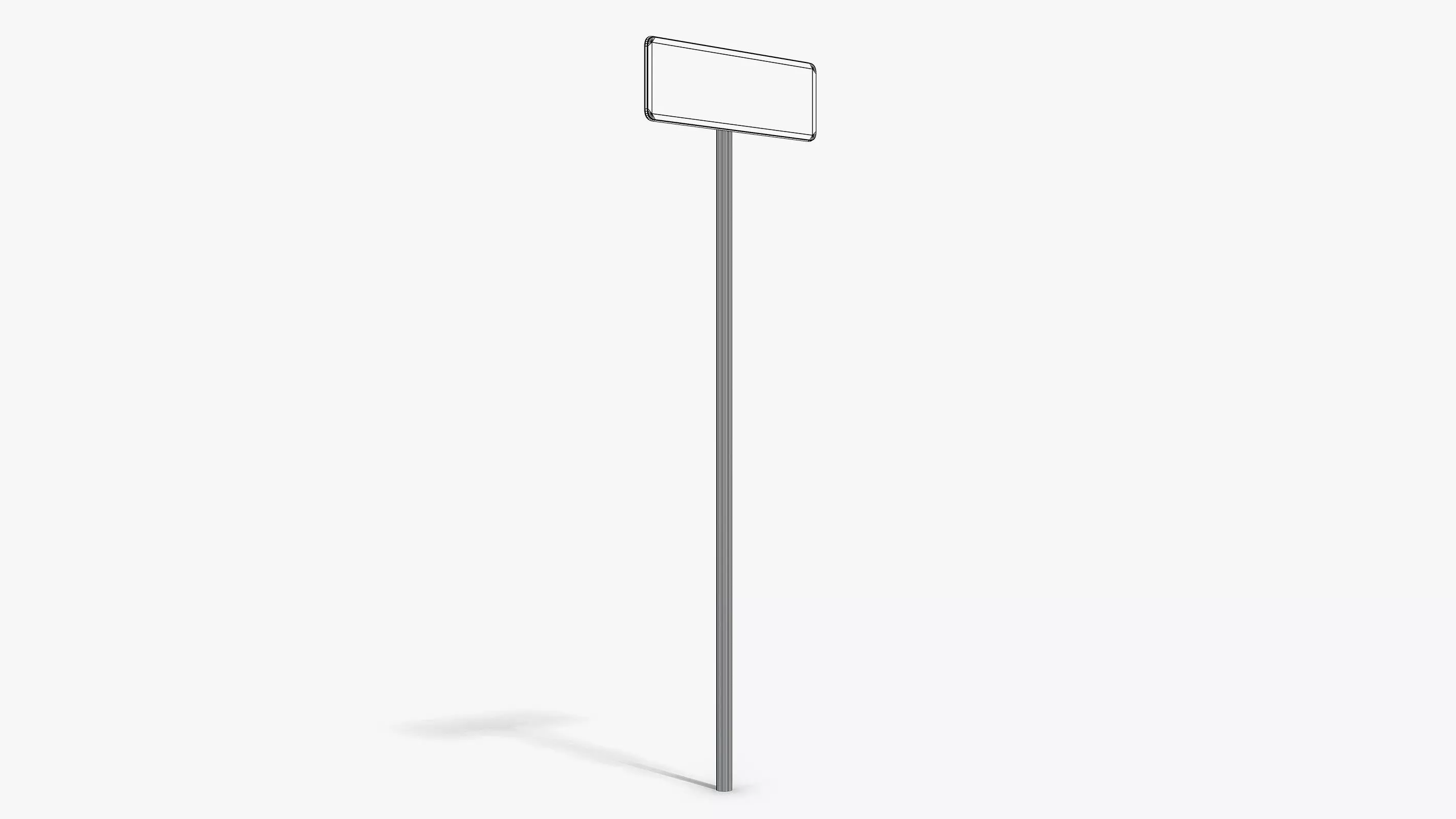 Damaged School Sign Low-poly 3D model_7