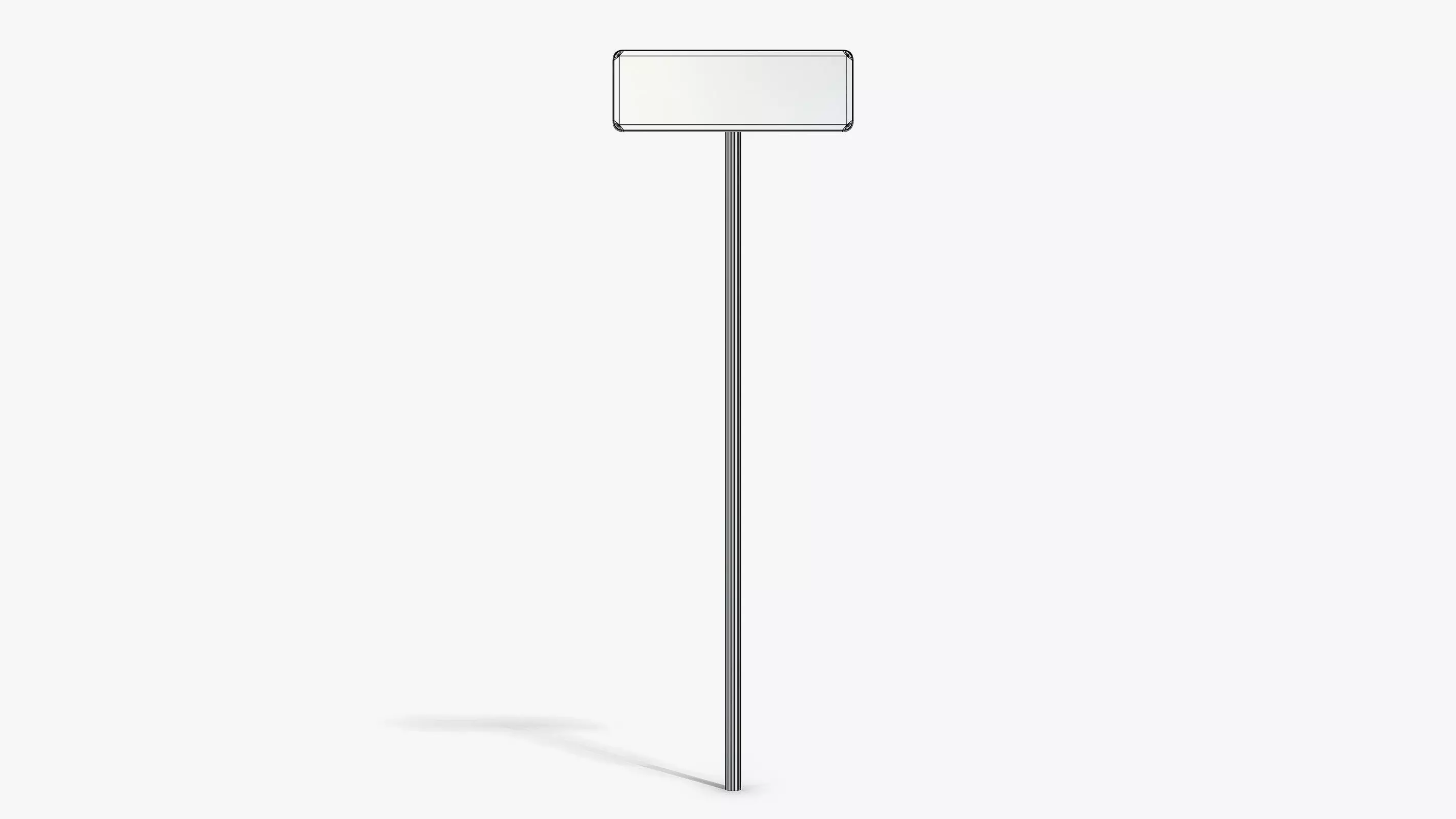 Damaged School Sign Low-poly 3D model_6