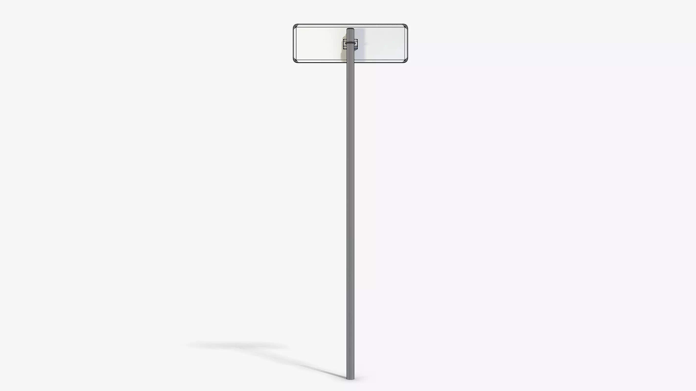 Damaged School Sign Low-poly 3D model_9