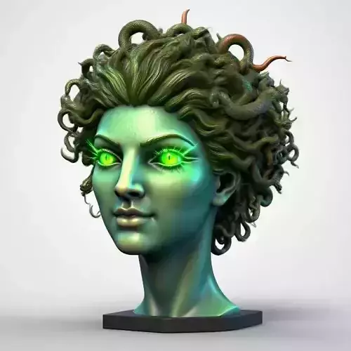 2078  Medusa Gorgon Head 3D Model  magic