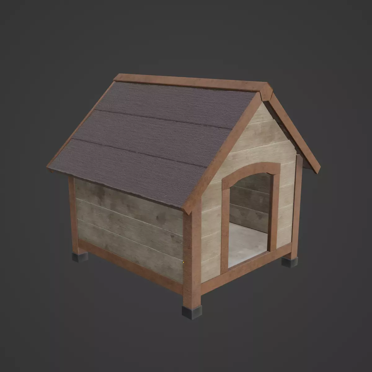 Doghouse 05 Low-poly 3D model_6
