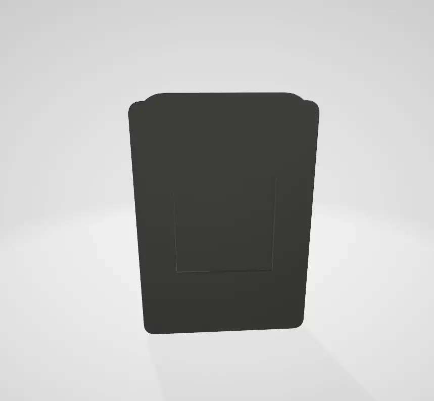 Half Round Vertical Wall Low-poly 3D model_1