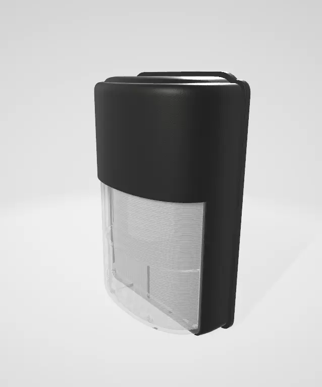 Half Round Vertical Wall Low-poly 3D model_7