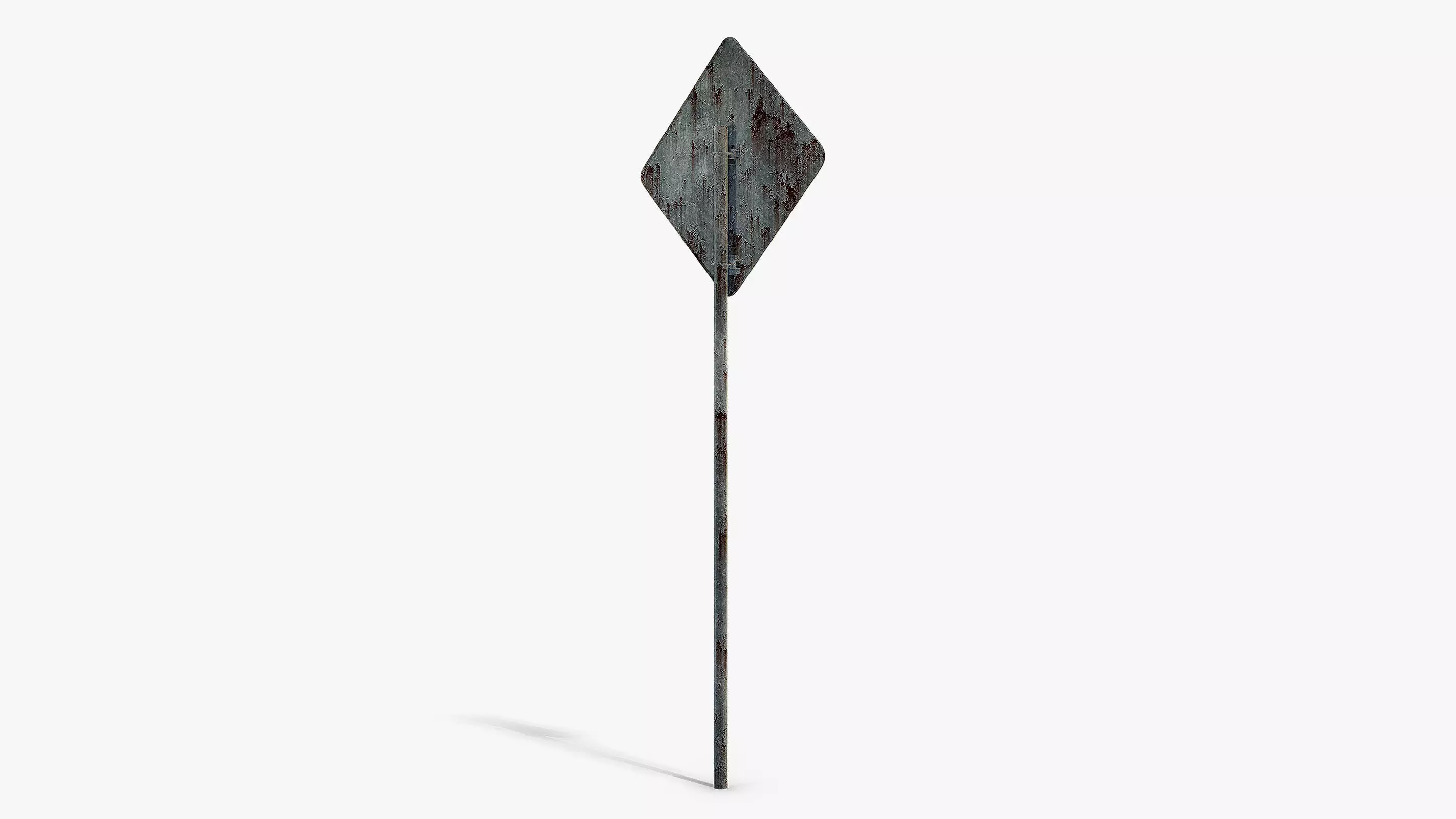 Damaged Slow Sign Low-poly 3D model_2