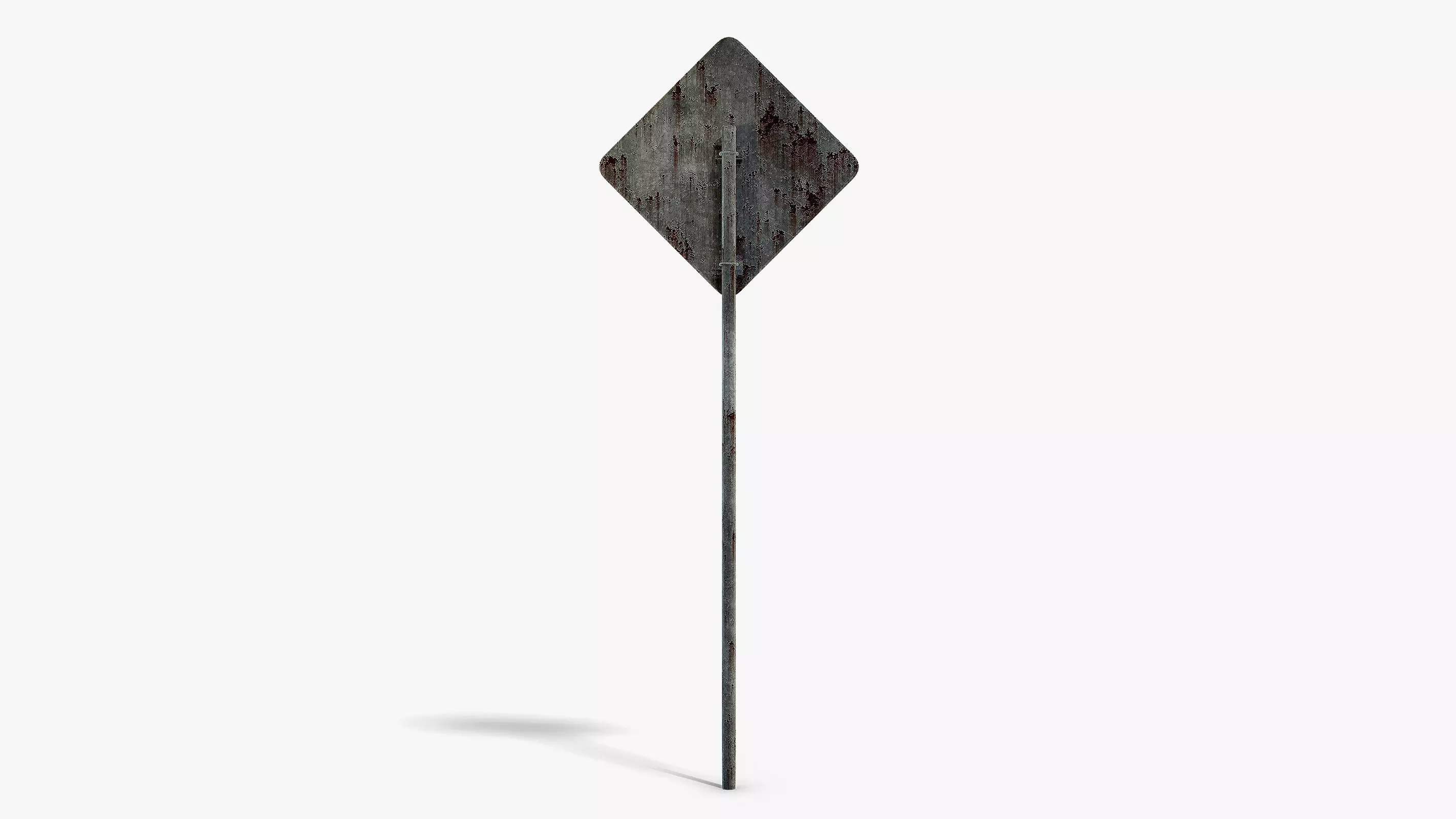 Damaged Slow Sign Low-poly 3D model_3