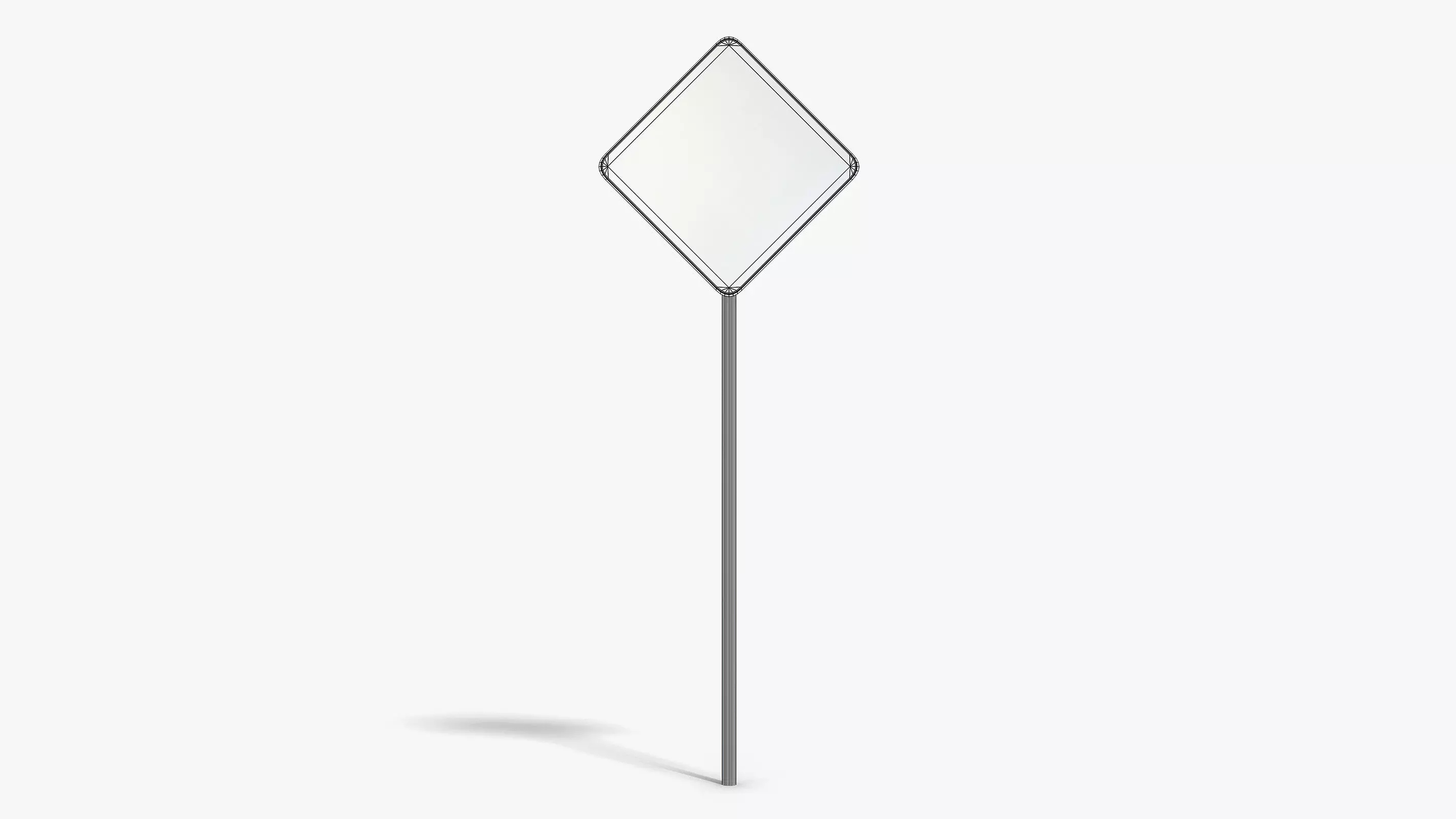 Damaged Slow Sign Low-poly 3D model_6