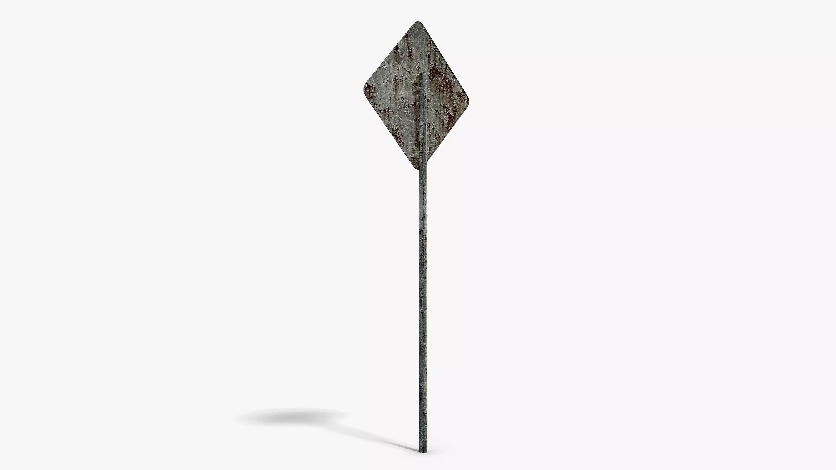Damaged Slow Sign Low-poly 3D model_4